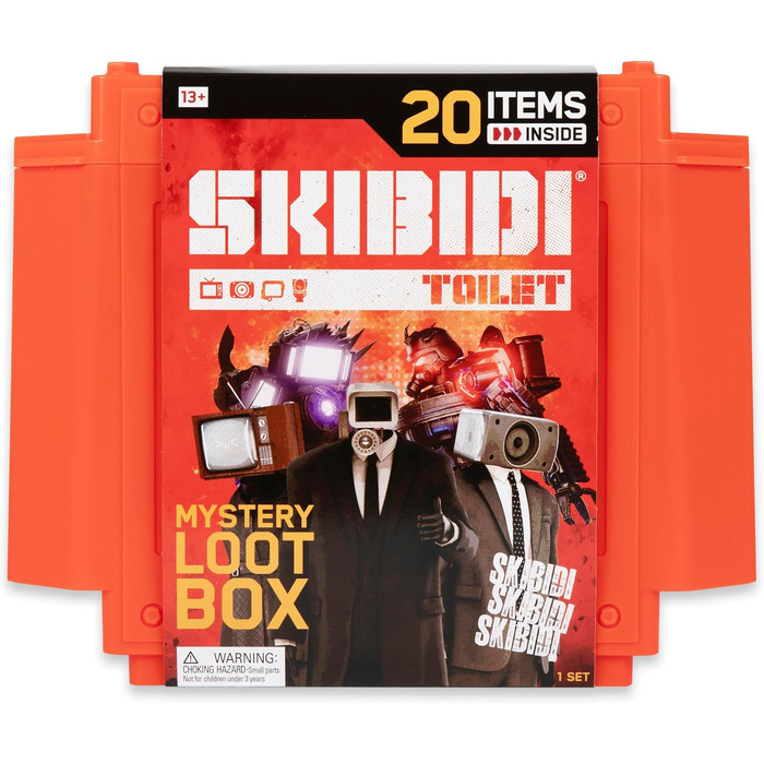 Гігантський Mystery Loot Box SKIBIDI Toilet 20 сюрпризів, ексклюзивні фігурки за мотивами YouTube-сенсації, офіційний мерч
