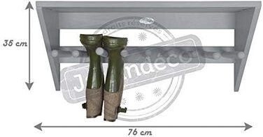 Настінний тримач для черевиків Esschert Design, сірий, 76 x 31.3 x 35, CF49G