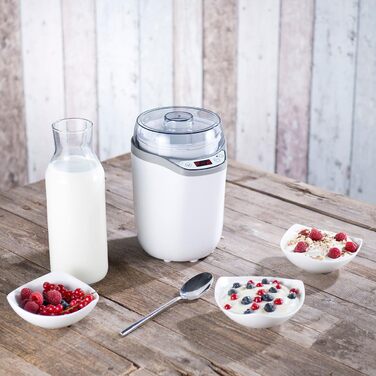 Йогуртниця Rosenstein & Shne Йогуртниця XL для грецького йогурту, натурального йогурту та багато іншого, 1,8 л (йогуртова машина, йогуртниця, йогуртниця)