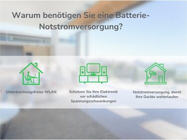 ДБЖ APC для дому, ДБЖ 1050 ВА з резервним живленням від акумулятора та автоматичним регулюванням потужності (ARV), 8 розеток Schuko CEE 7/3, (2) порти зарядки USB, джерело безперебійного живлення Back-UPS, BE1050G2-GR 1050 ВА/600 Вт