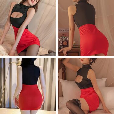 Сексуальний костюм Lehrerin, чорний/червоний, універсальний розмір