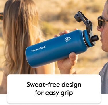 Двостінні, вакуумні пляшки для води з нержавіючої сталі, 680 мл, синій/чорний, 2 шт. и 24 унції синій/чорний Maya Blue/Black