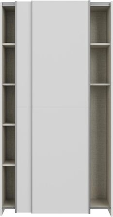 Багатофункціональна шафа 100 40, сучасна шафа з розсувними дверима та 2 дверима, вузька, для передпокою, дерев&39яний композит, білий колір, 100,1 см завширшки x 190,5 см заввишки x 39,1 см завглибшки. Шафа з розсувними дверима завширшки 120 см.