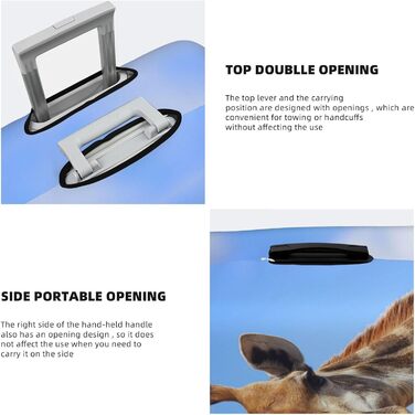 Чохол для валізи Giraffe, міцний захист для багажу розміром 45.7-81.3 см, XL, Чорний