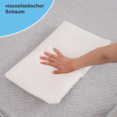 Дитяча подушка для дітей віком від 2 років, 50306 см - Ергономічна дитяча подушка з в&39язкопружної гелевої піни. Ідеально підходить для всіх дитячих ліжечок. Також ідеально підходить як супутник у подорожах.