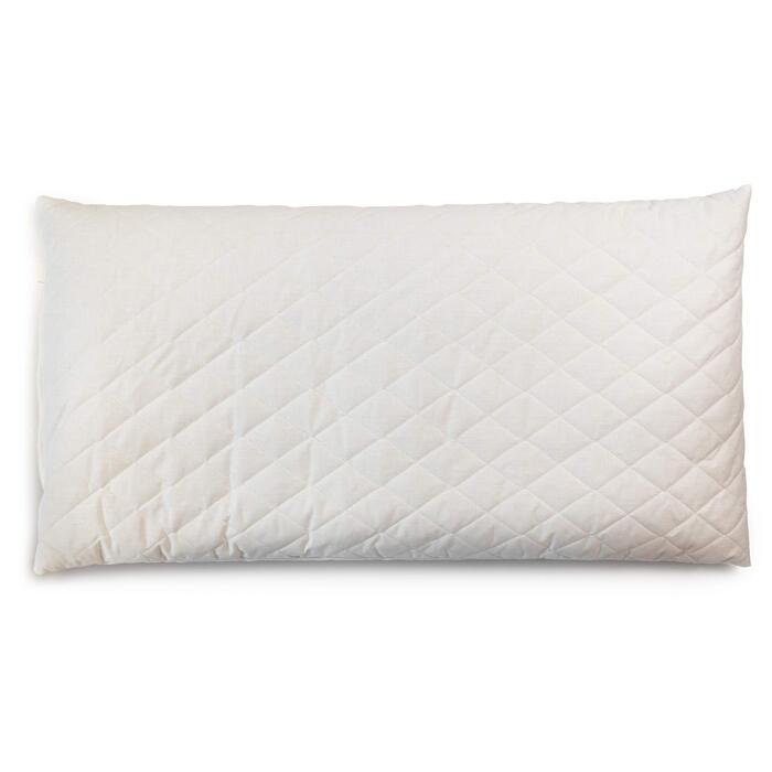Подушка GIRAFFENLAND з органічного лушпиння спельти 40x80 см, стьобана біла, подушка з органічним лушпинням спельти в додатковому органічному внутрішньому чохлі