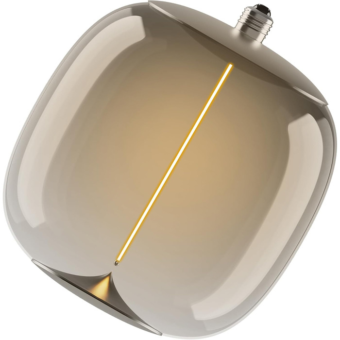 Декоративна LED-лампа Osram Vintage 1906 Big Oval, задимлене скло, ультратонкий магнітний філамент, цоколь E27, 4 Вт, затишне тепле біле світло (1800K), енергоощадна