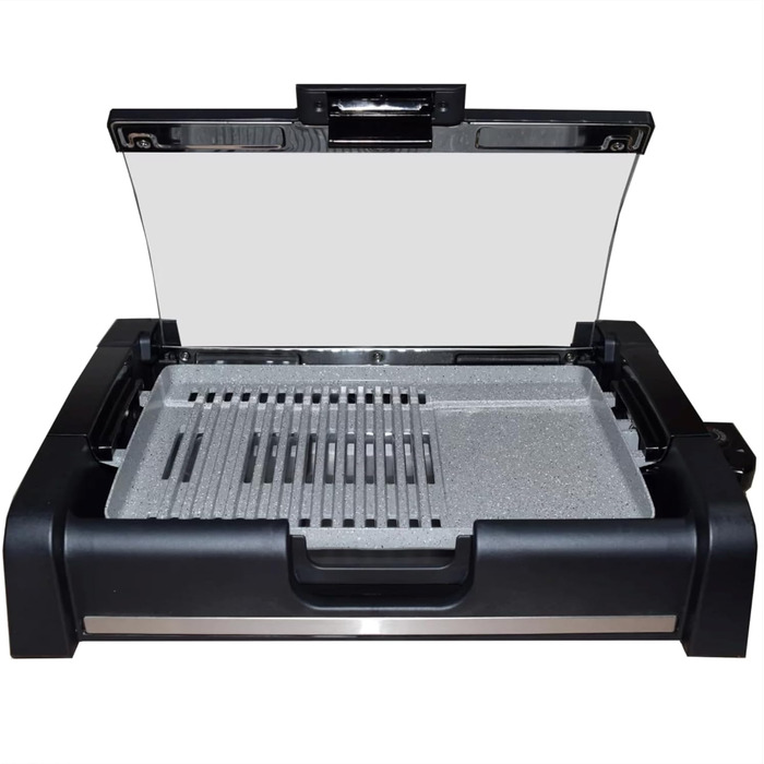 Настільний гриль Syntrox Germany Strivasa з керамічною пластиною для гриля, електричний гриль 2200 Вт, контактний гриль, електричний настільний гриль, зручний, 6 кілограмів, нековзні гумові ніжки