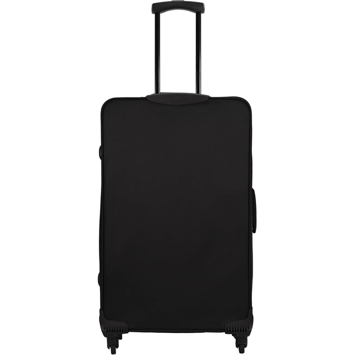 Дорожня валіза-візок SIGN Fabric Suitcase (набір ручної поклажі середньої та великої розмірів) компенсатор 5 см (чорний, ручна поклажа (60 см)) Ручна поклажа (60 см) Чорний