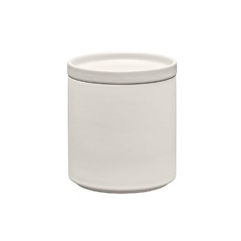 Керамічна банка для зберігання Blomus -PILAR- Розмір M Ø12 см Колір Місячний промінь Контейнер для зберігання з кришкою Можна мити в посудомийній машині Moonbeam M