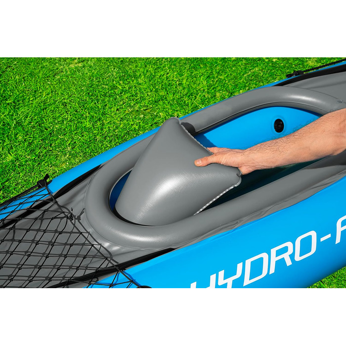 Надувний каяк на 1 особу з ручним насосом, веслом, сумкою для перенесення, синій, Single Cove Champion 2023