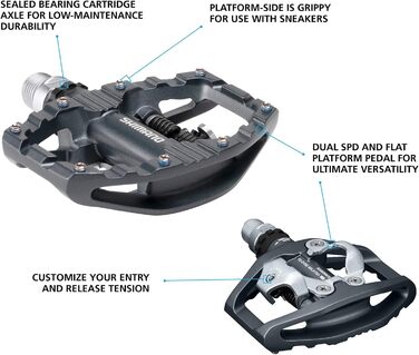 Гібридні педалі Shimano PD-EH500 SPD/Платформа, чорний