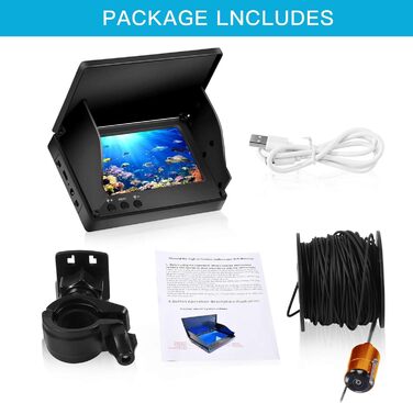Камера для підводної риболовлі з 4,3-дюймовим IPS-дисплеєм для льоду, річки та човна