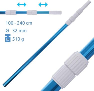 Набір для чищення басейну GEAR Pool Cleaning Set PCS - 6-предметний набір для чищення басейну з жердиною, підсаком, щіткою, пилососом для підлоги, дозатором
