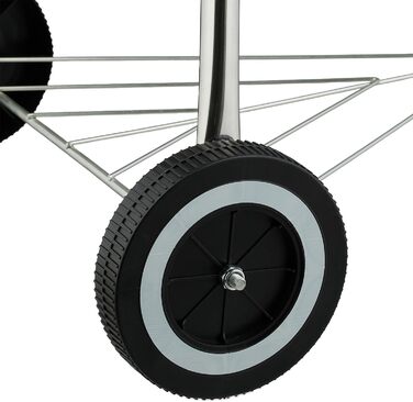 Вугільний гриль-мангал, Ø 44 см, решітка для грилю, для вулиці, з колесами та ніжками, з піддоном для попелу, коптильня, чорний