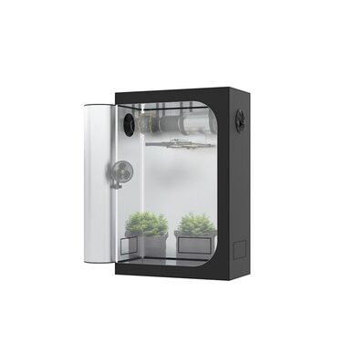 Гроубокс 120x60x180 см з висувним піддоном, високоякісний світловідбиваючий Mylar, водонепроникний без вікон, 600 -