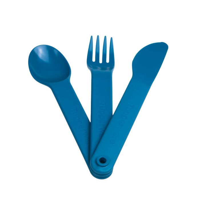 Набір столових приборів для пікніка TUPPERWARE To Go ніж виделка ложка коробка лійка, бірюзовий