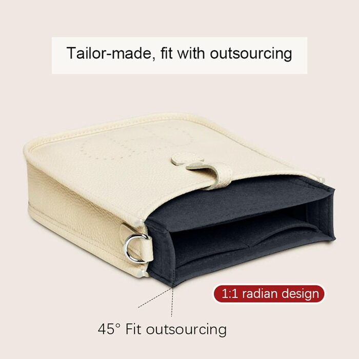 Фетровий органайзер Lckaey для сумки Hermes Evelyne III TPM PM GM вставка для сумки mini 16 29 33 органайзер для гаманця Y003 Blac