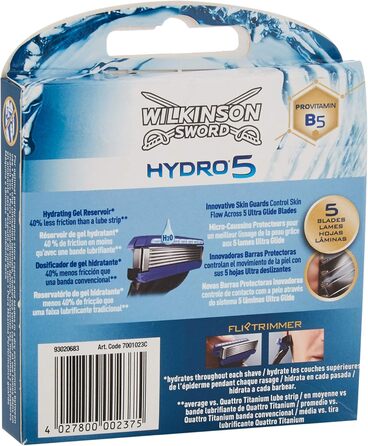 Бритвені леза Wilkinson Sword Hydro 5, для чоловіків Бритва, 8 шт.