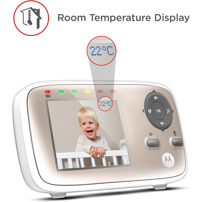 Відеоняня WLAN, камера спостереження за дитиною з кольоровим дисплеєм 2,8 дюйма, радіус дії 300 метрів, 667 Connect