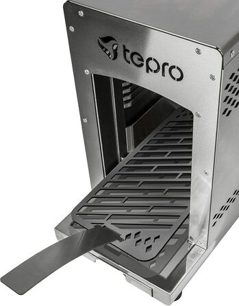 Стейк-гриль Toronto, керамічний інфрачервоний пальник потужністю 3 кВт, газ 800 градусів, розміри приблизно 23 x 56 x 40,5 см, срі