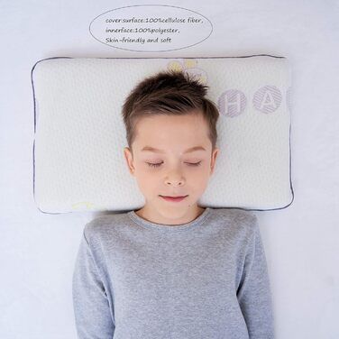 Здоров'я дітей подушка для ліжка спальна Oeko-Tex гіпоалергенна піна з пам'яттю дитяча подушка подушка для дітей (3-8 років) біла-