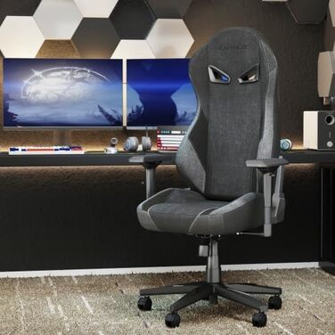 Ігрове крісло велике та широке - ергономічне офісне крісло з функцією нахилу 155, підтримкою голови та попереку, крісла для відпочинку темно-сірого кольору