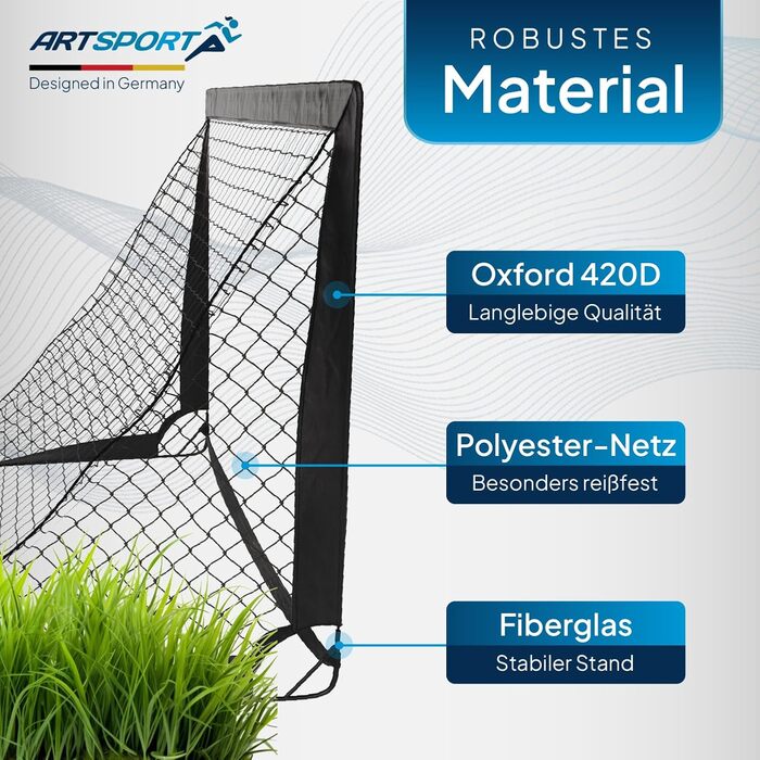 Футбольні ворота ArtSport Pop-up Goal Master - Набір з 2 шт. з аксесуарами - Складні та швидко встановлюються - 2 футбольні ворота для використання в приміщенні та в саду - Дитячі футбольні ворота, Чорні