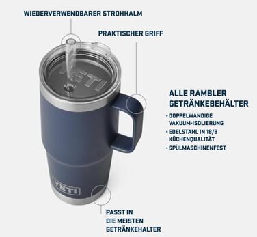 Чашка для пиття YETI Rambler з кришкою-трубочкою, тропічний рожевий, 739 мл
