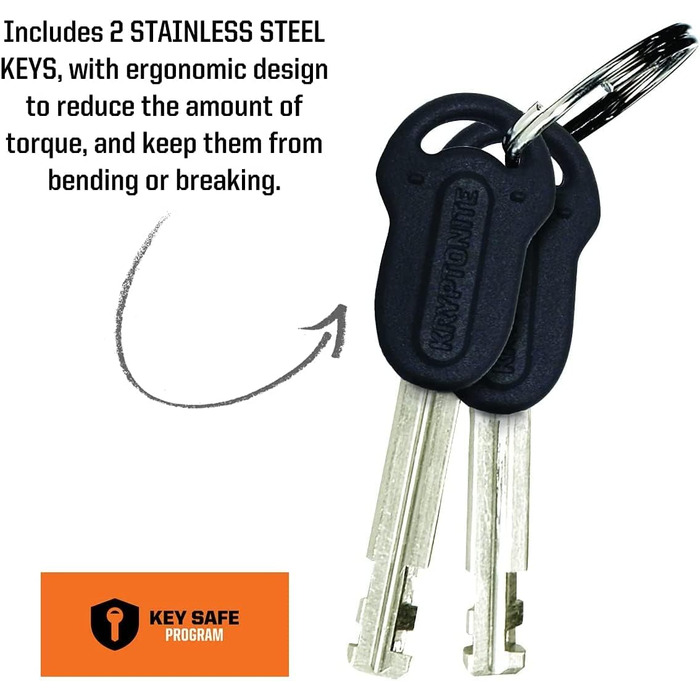 Подібний замок Kryptonite Keeper 12 мм з U-подібним кронштейном Flex-Frame Keeper Standard (10,2 x 20,3 см)