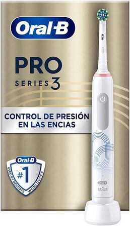 Електрична зубна щітка Oral-B Pro Series 3D, біла, 1 щітка для чищення 3D, видаляє наліт, 3 режими чищення, таймер, акумуляторна 1 шт. (1 упаковка)