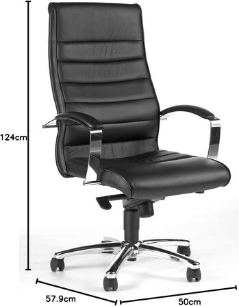 Офісне крісло Topstar Designer, розкішне крісло керівника TD Luxe 10, шкіряне, чорного кольору, 0, чорного кольору