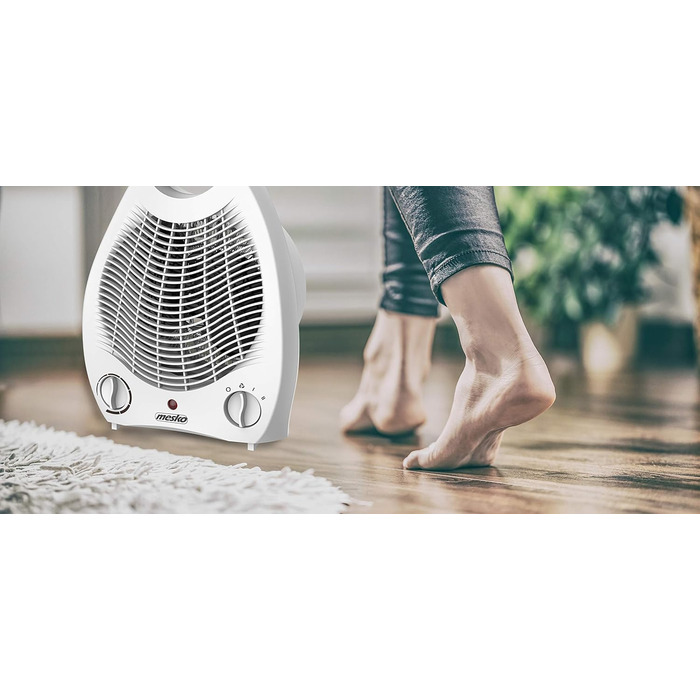 Тепловентилятор MESKO MS 7719 з 2 рівнями потужності 1000 Вт / 2000 Вт, охолодження повітря, подвійна функція, термостат, захист від перегріву, обігрівач для дому, ванної кімнати, кемпінгу, офісу