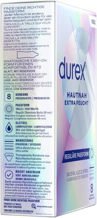 Презервативи Durex Skin Feel Extra Wet, ультратонкі, 8 шт