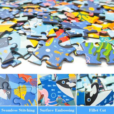 Дитячий пазл FORMIZON, 128 елементів, елементи пазла з тваринами, іграшка-пазл Океан, розвиваюча іграшка, дитячий пазл у подарунок