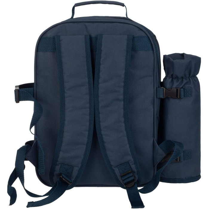 Рюкзак для пікніка anndora, набір з 15 аксесуарів ковдра для пікніка, синьо-біла смужка, темно-синій та білий