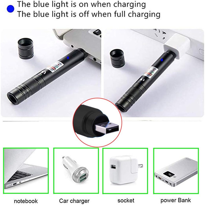 Портативний ліхтарик YILAYMEI High Power Long Range USB Rechargeable Lightlight for Hiking, Cat Toy Charging USB