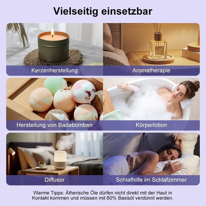 Натуральні ефірні олії для дифузорів, чисті ефірні олії для зволожувачів повітря, набір ефірних олій для дифузорів, ідеальні ароматичні олії для дому, офісу, спа