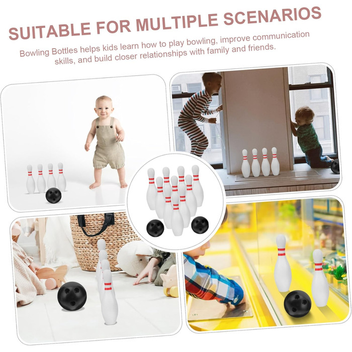 Для великих кеглі Skittles, використання в приміщенні/на вулиці, сприяє розвитку моторики, координації рук і очей та логічного мислення, міцна пластикова гра в боулінг для малюків та сімейних розваг