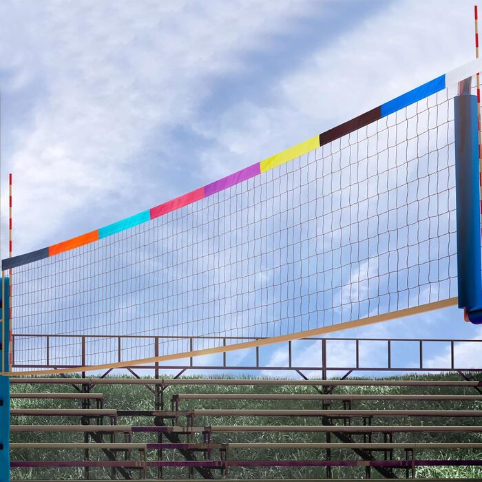 Волейбольна сітка Libima – тренувальне обладнання з зоною для ударів, переносна з вимірювальним ланцюгом, допоміжний засіб для волейболу, бадмінтону, тенісу, для зовнішнього використання та приміщень, стратегічний тренажер