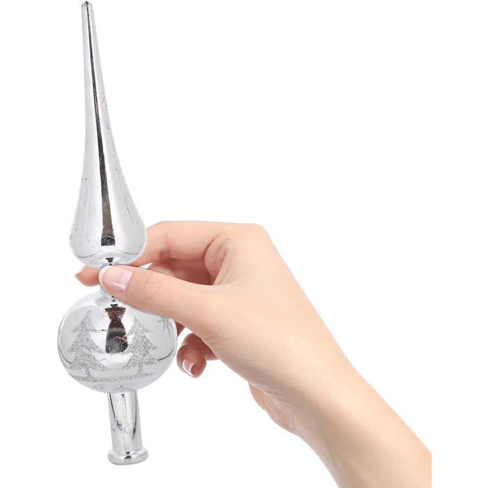 Срібна верхівка для ялинки KATELUO