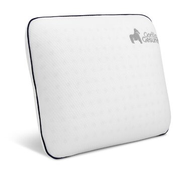 Маленька ортопедична дорожня подушка класу люкс, подушка для голови з піни з ефектом пам&39яті, подушка для підтримки шиї, подушка для сну на боці, ергономічна подушка для шиї, подушка проти хропіння (42x33x11 см) Біла 42 x 33 x 11 см