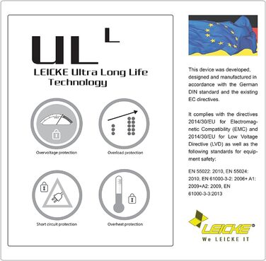 Зарядний пристрій LEICKE для електросамокатів та електровелосипедів 36 V / 42 V, 2 A, 84 W