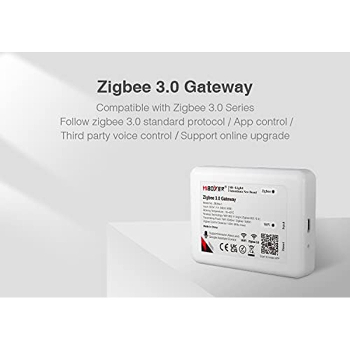 Диммер Milight Miboxer Zigbee3.0, контролер одноколірної світлодіодної стрічки, 12 В/24 В, сумісний із додатком/голосовим керуванням Zigbee Storeo Echo (ZB-Box1)