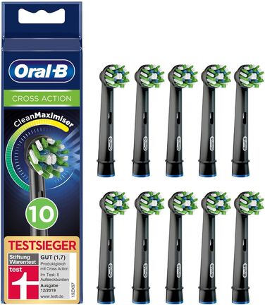 Щітки Oral-B CrossAction Black Edition зі щетиною CleanMaximiser для комплексного чищення порожнини рота, 10 шт.