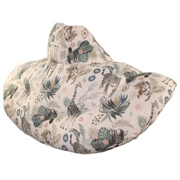 Подушка для шиї зі стійкою, органічна тканина та органічні зерна. Подушка для шиї Дикі тварини, тепла подушка - 2 в 1 - можливе тепло та холод - органічний житньо-пшеничний наповнювач