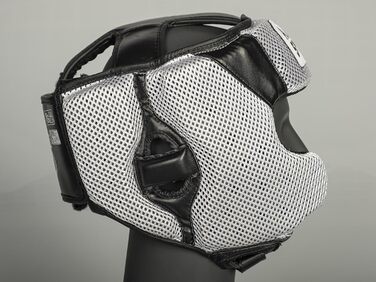 Шолом Paffen Sport Star MESH для спарингу надзвичайно легкий та міцний підходить для боксу, муай-тай, кікбоксингу тощо. Чорний/білий S/M