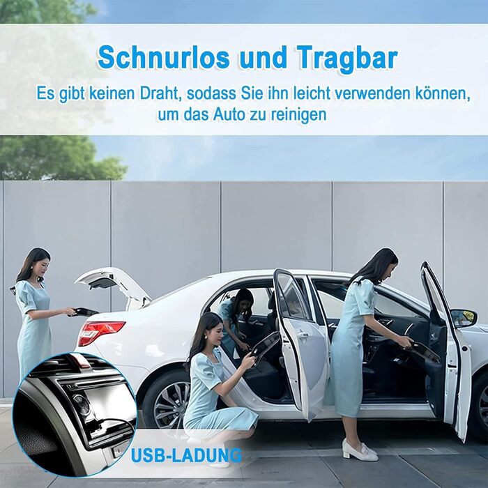 Ручний пилосос, 2-ступінчасте всмоктування 18000/15000Па ручний пилосос акумуляторний безмішковий пилосос Переможець тесту мокрого