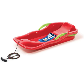 Санки Prosperplast Race Bob, кермові, з ручним гальмом, червоні