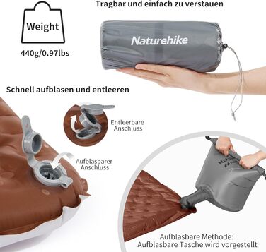 Термальний килимок для сну 5.8 R-value для кемпінгу 4 сезони Ультралегкий самонадувний килимок для сну Надувний матрац Міцний з надувним мішком Weib-5.8r-mummy
